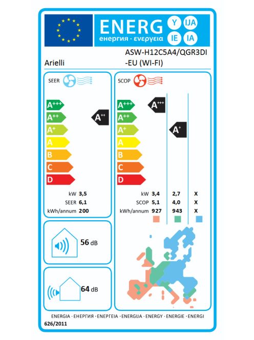 AUX ASWH12C5A4/CCR3DID05KSZKLM5411 klíma