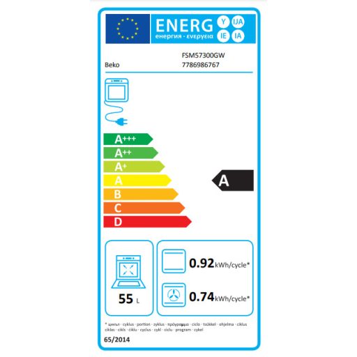 BEKO FSM57300GW kerámialapos tűzhely