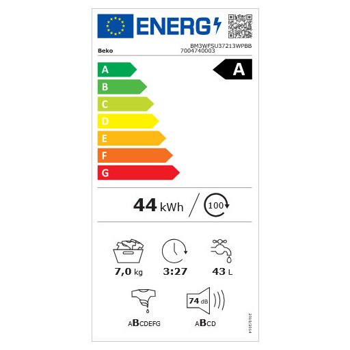 BEKO BM3WFSU37213WPBB mosógép