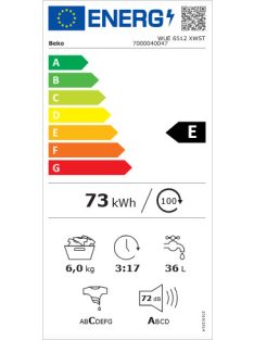 BEKO WUE6512XWST mosógép
