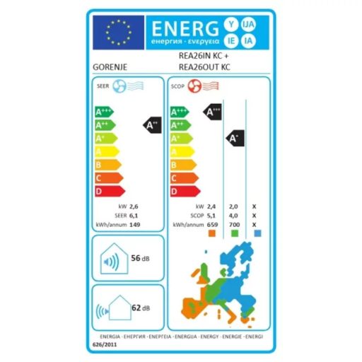 GORENJE REA26IN/REA26OUT1 split klíma
