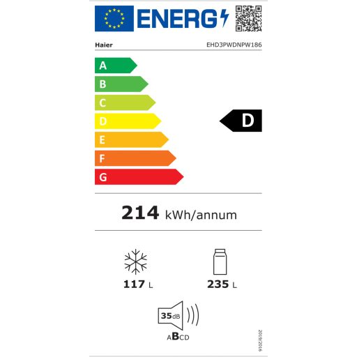 HAIER EHD3PWDNPW186 hűtőszekrény