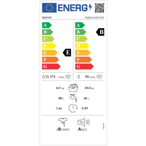 HISENSE WDQR1014EVAJMT mosó-szárítógép