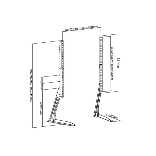 NEDIS TVSM1050BK fali konzol