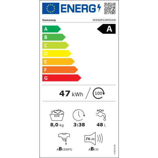 SAMSUNG WW80FG3M05AWLE mosógép