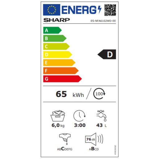 SHARP ESNFA6102WDEE mosógép